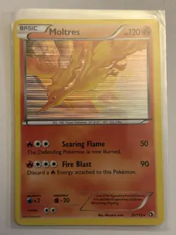 Pokemon TCG Mint condition Moltres 22/113 Legendary Treasures Holo rare - Image 1
