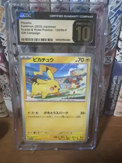 Pokemon Pikachu Promo Gift Camp. #120/SV-P Scarlet & Violet Jap CGC 10 Pristine - Image 1