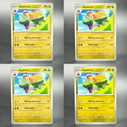 Pokemon Scarlet & Violet: Surging Sparks #140/191 Appletun Lot of 4 - Image 1