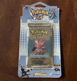 Pokemon TCG 2002 Aquapolis Unopened BLISTER PACK on Card RARE Collectible - Image 1