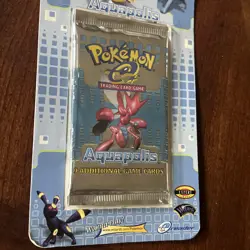 Pokemon TCG 2002 Aquapolis Unopened BLISTER PACK on Card RARE Collectible - Image 2