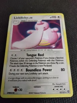 Pokemon TCG English Card Secret Wonders Lickilicky 12/132 Holo Rare NM SWIRL - Image 1