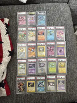 Lot Of 23 Graded Pokemon Cards - Image 1