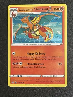 Pokemon Sword & Shield Promo SWSH075 Special Delivery Charizard Holo NM - - Image 1