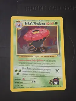 Pokemon TCG Erika's Vileplume Gym Heroes 5/132 Holo Unlimited Holo Rare LP/EX - Image 1