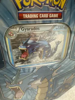Pokemon Triple Power Tin Shiny Gyarados Trading Card EX 2016 Factory Sealed - Image 2