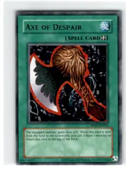 Yu-Gi-Oh! Axe of Despair Rare RP01-EN051 Lightly Played Unlimited - Image 1