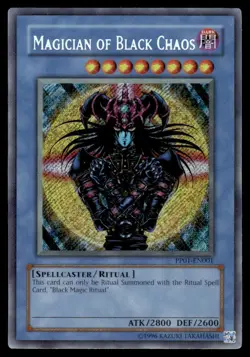 1996 Yu-Gi-Oh konami magician of blakc chaos - Image 1