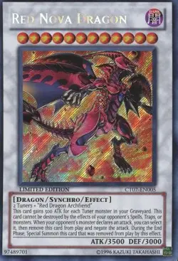 Red Nova Dragon - CT07-EN005 - Secret Rare NM Collector's Tin Yugioh - Image 1