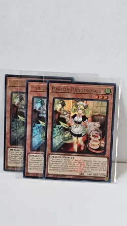3x Parlor Dragonmaid 1st Edition Stamped Ultra Rare BLMM-EN060 Nm Yugioh! - Image 1