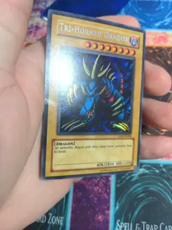Yu-Gi-Oh! Tri-Horned Dragon LOB-EN000 Unlimited Secret Rare MP EN-Varient - Image 3