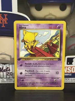 Pokemon Card Team Rocket 1st Edition - Abra #49/82 - Common Card - Image 1
