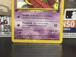 Pokemon Card Team Rocket 1st Edition - Abra #49/82 - Common Card - Image 3