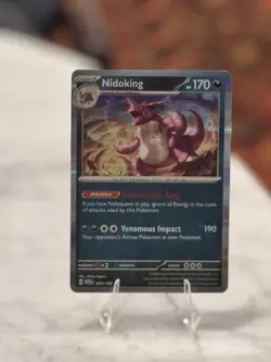 Pokemon TCG Card Nidoking 34/165 Scarlet & Violet 151 Rare Holo - Image 1