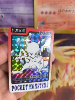 Pokemon Karte Card japanese carddass Pocket monsters 1997 Mewtwo Prism Exc-NM - Image 5