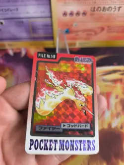 Pokemon Karte Card japanese carddass Pocket monsters 1997 Moltres Lavados Good - Image 4