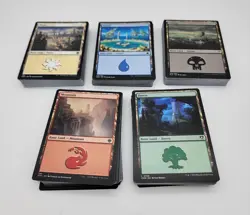 50 Basic Lands/land MTG magic the gathering lot 10 of each mana deck building - Image 1