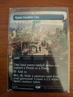 MtG Tarkir: Dragonstorm Great Arashin City #395 Borderless Non-Foil - Image 1