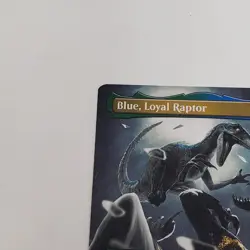 MTG Magic The Gathering Jurassic Park World Borderless #8 Blue Loyal Raptor - NM - Image 2