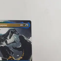 MTG Magic The Gathering Jurassic Park World Borderless #8 Blue Loyal Raptor - NM - Image 3