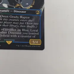 MTG Magic The Gathering Jurassic Park World Borderless #8 Blue Loyal Raptor - NM - Image 4