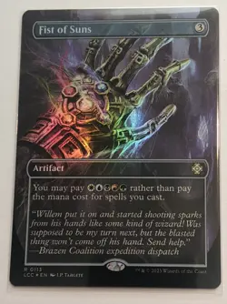 MTG FOIL (Borderless) "Fist of Suns" NM LCC - Free Shipping - Image 1
