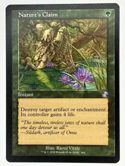 Nature's Claim NM Time Spiral: Remastered 364 MTG Magic: The Gathering Regular - Image 1