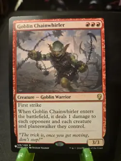 MTG Goblin Chainwhirler Mystery Booster/The List (Dominaria) Regular Rare NM - Image 1