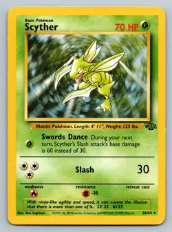 Pokemon Scyther Jungle 26/64 Non Holo MP - Image 1