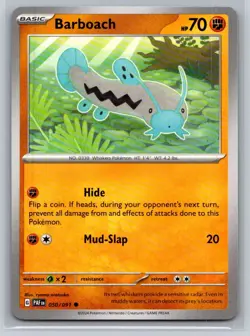 Barboach #050/091 SV: Paldean Fates Common - Pokemon Cards F38 - Image 1