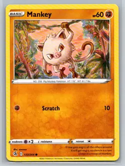 Mankey #133/264 SWSH08: Fusion Strike Common - Pokemon Cards F38 - Image 1