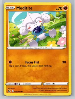 Meditite #099/196 SWSH11: Lost Origin Common - Pokemon Cards F38 - Image 1