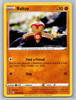 Baltoy #093/195 SWSH12: Silver Tempest Common - Pokemon Cards F38 - Image 1