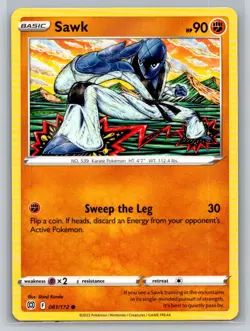 Sawk #081/172 SWSH09: Brilliant Stars Common - Pokemon Cards F38 - Image 1