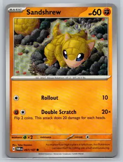 Sandshrew #097/167 SV06: Twilight Masquerade Common - Pokemon Cards F38 - Image 1