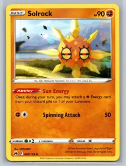 Solrock #069/159 Crown Zenith Uncommon - Pokemon Cards F38 - Image 1