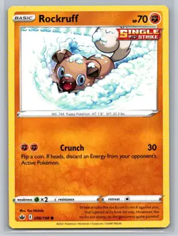 Rockruff #086/198 SWSH06: Chilling Reign Common - Pokemon Cards F38 - Image 1