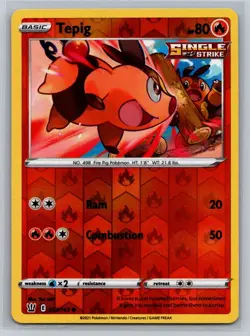 Tepig #023/163 SWSH05: Battle Styles Reverse Holo Common - Pokemon Cards H38 - Image 1