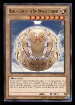 Yugioh Hieratic Seal of the Sun Dragon Overlord #GAOV-EN002 Galactic Overlord LP - Image 1