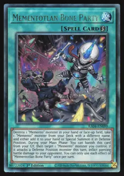 Mementotlan Bone Party - RA04-EN099 - Ultimate Rare - 1st Edition Yugioh - Image 1