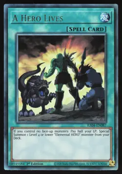 A Hero Lives - RA04-EN087 - Ultimate Rare - 1st Edition Yugioh - Image 1