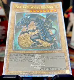 MINT 🔥 BLUE-EYES WHITE DRAGON QUARTER CENTURY SECRET RARE LC01-EN004 YUGIOH! - Image 4