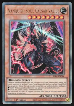 Vanquish Soul Caesar Valius - RA04-EN046 - Ultimate Rare - 1st Edition Yugioh - Image 1