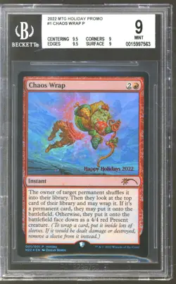 Magic MTG Holiday Promo FOIL Chaos Wrap BGS 9 (9.5 9 9.5 9) Q++ NEAR MINT NM - Image 1
