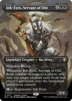 Ink-Eyes, Servant of Oni (Borderless) - Commander: Bloomburrow - Image 1