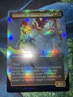 Itzquinth, Firstborn of Gishath (Borderless) The Lost Caverns of Ixalan Foil - Image 1