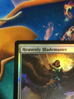 C5230 MAGIC MTG COMMANDER MASTERS HEAVENLY BLADEMASTER #0028 NM RARE FOIL - Image 3