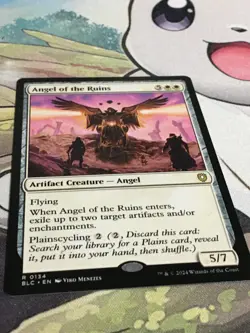 C5846 MAGIC MTG COMMANDER NLOOMBURROW ANGEL OF THE RUINS #0134 NM RARE - Image 2