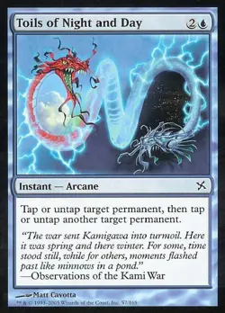 Toils of Night and Day -Foil Light Play MTG Betrayers of Kamigawa - Image 1