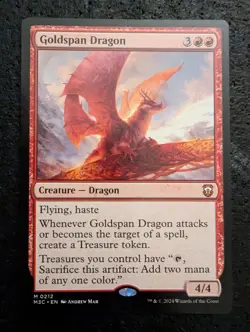 MTG Goldspan Dragon Modern Horizons 3 Commander 212 NM M3C - Image 1
